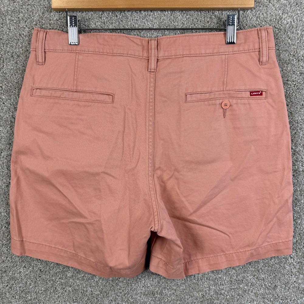 Levis XX Chino Shorts Mens 34 Authentic Fit‎ Dusty Rose Pink Cotton Twill - Picture 4 of 8